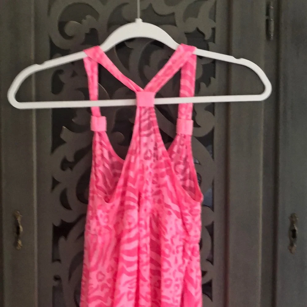 Justice beach pink print coverup dress girls 12